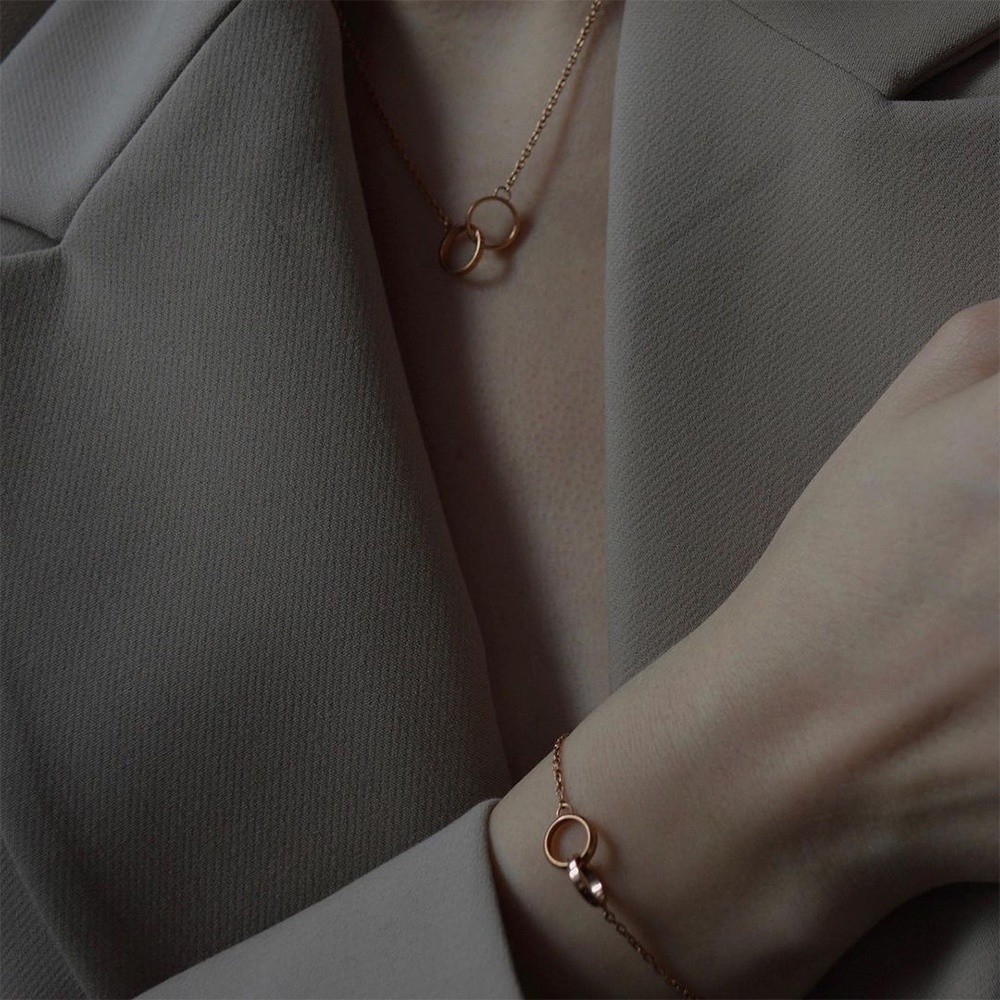 (ทักแชทรับโค้ด) Daniel Wellington สร้อยข้อมือ ELAN UNITY BRACELET 165มม สีโรสโกลด์