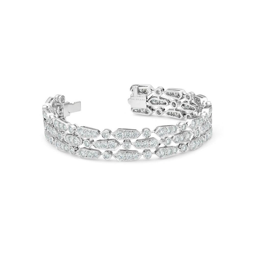 PHENOMENA GLACIER High Jewelry White Gold Three Row Bracelet
