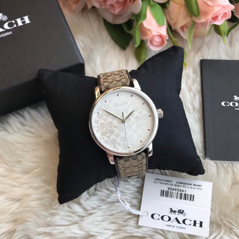 COACH Grand รุ่น CO14503405 นาฬิกาข้อมือผู้หญิง สายหนัง สีน้ำตาล หน้าปัด 36 มม.